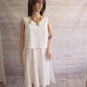 NWT - TAYLOR white dress - sz 10 - MSRP $138.00